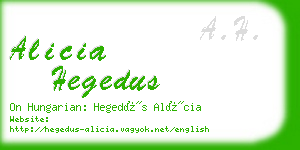alicia hegedus business card